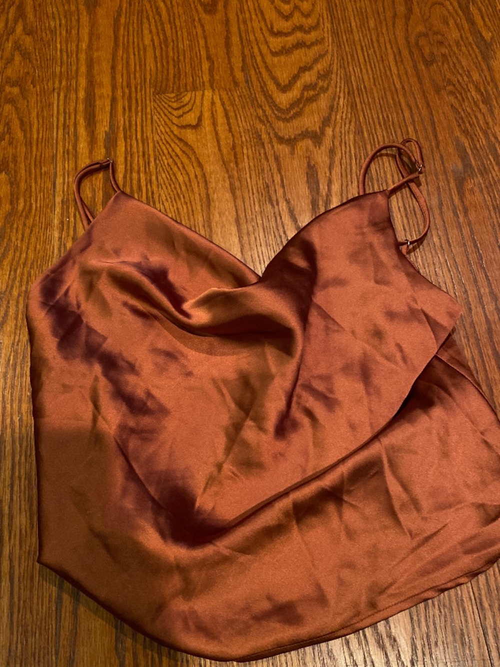 Oh polly satin tank w/ adjustable straps